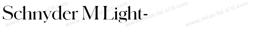 Schnyder M Light字体转换